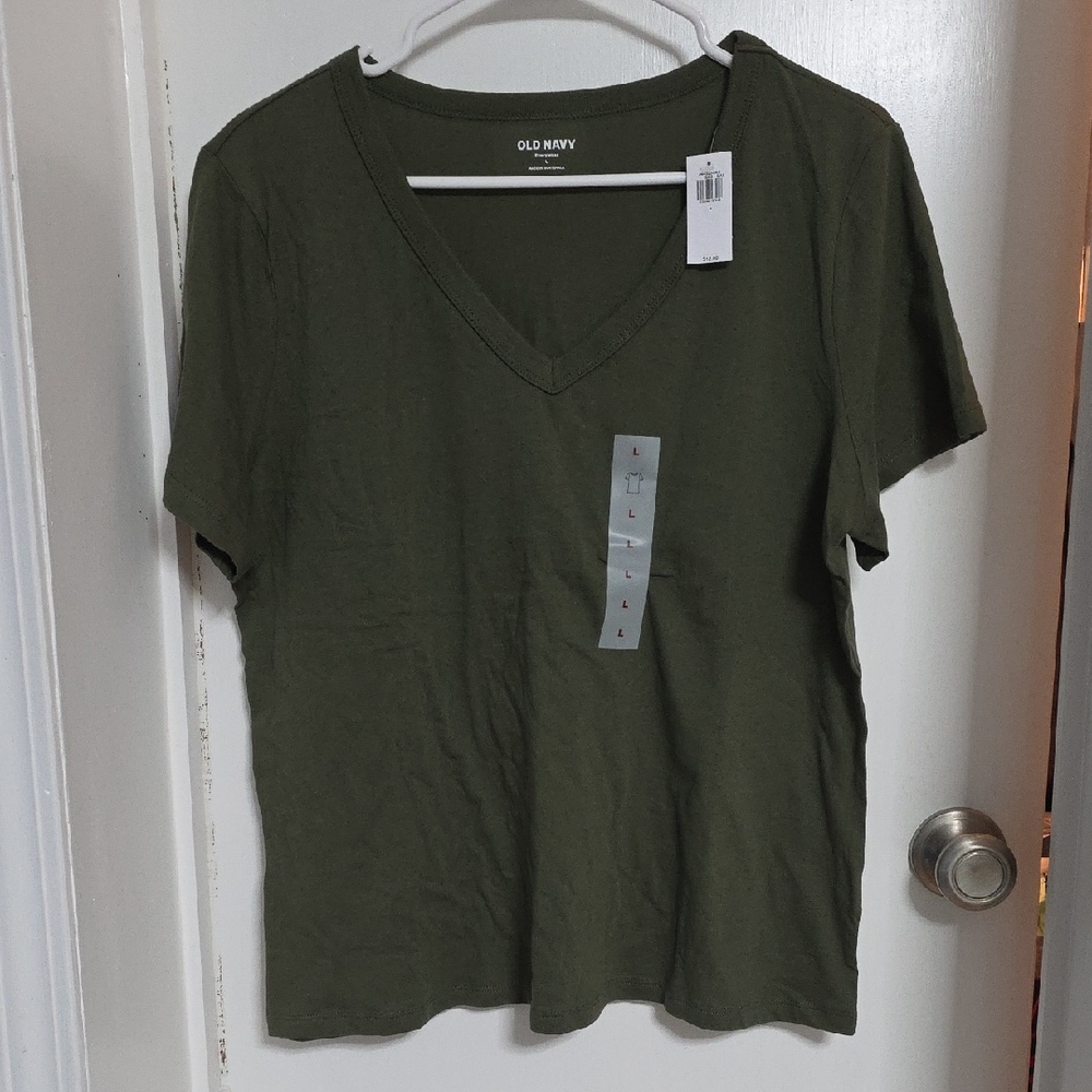 Old Navy Womens V Neck Short Sleeve Everywear T Shirt